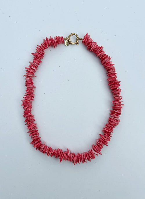 Schelpen ketting rood