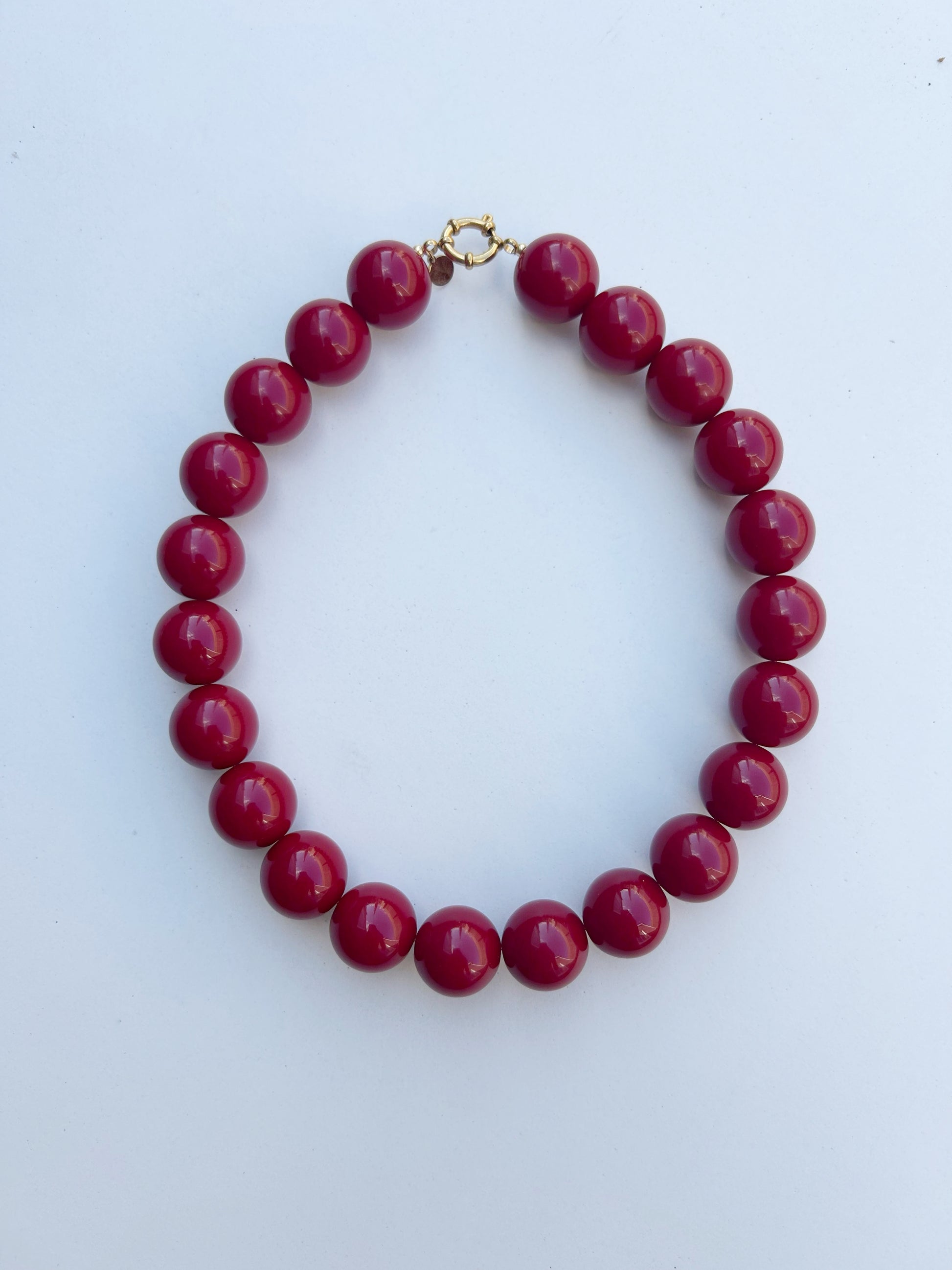 Kralen ketting bordeaux 