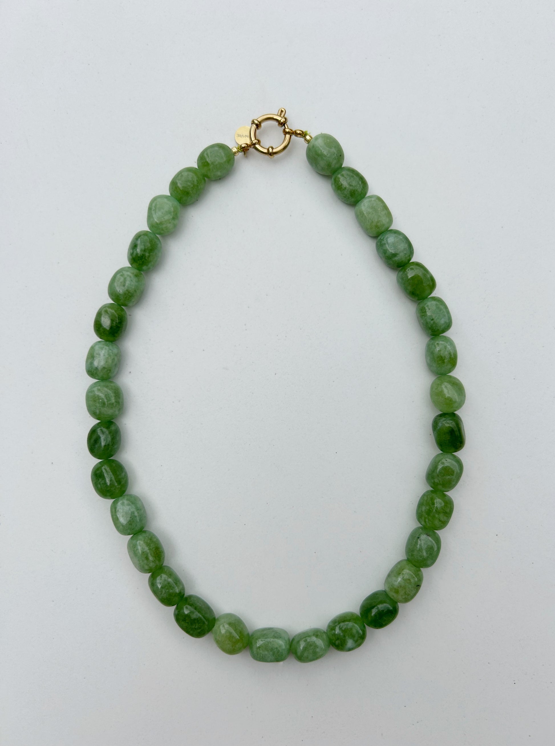 Natuursteen kralen ketting groen